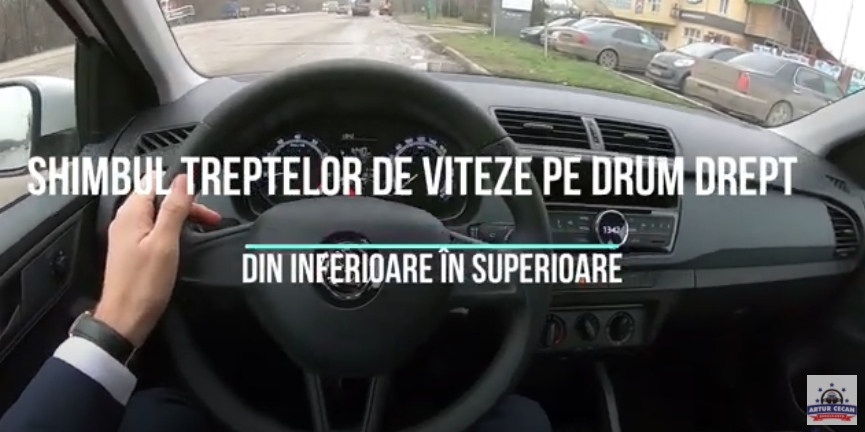 Schimbul treptelor de viteză (din inferioare în superioare)