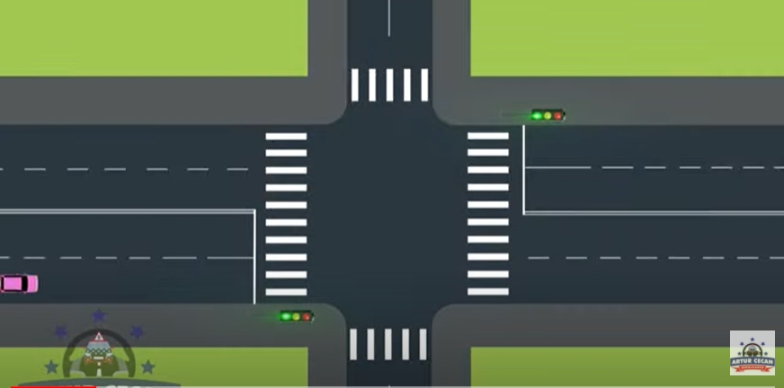 Provocare depășire în intersecție