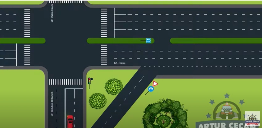 Provocare indicator zona de întoarcere și bandă de accelerare